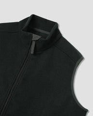 Wool Fleece Vest - Very Dark Green