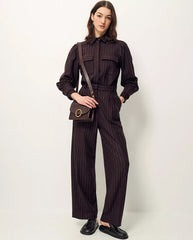 Emilio Stripe Trouser Coffea