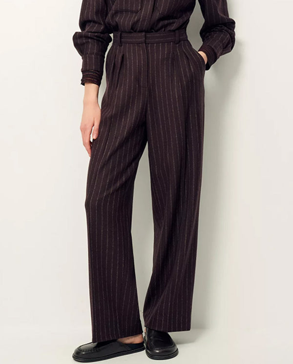 Emilio Stripe Trouser Coffea