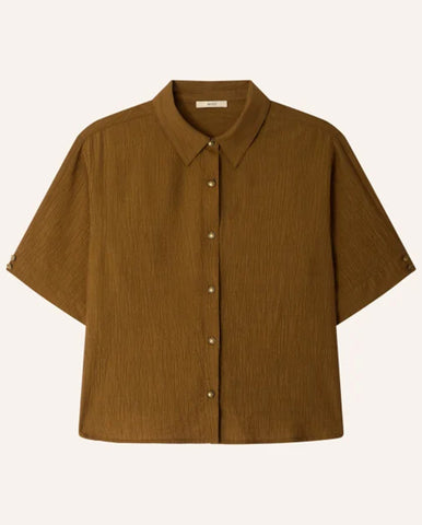 Sixto Jacquard Top - Moonless