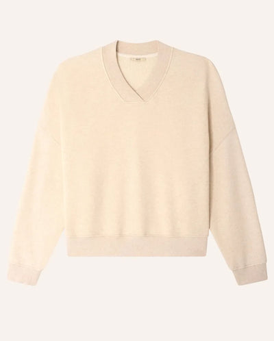 Vechill V-Neck Sweatshirt - Oat Milk