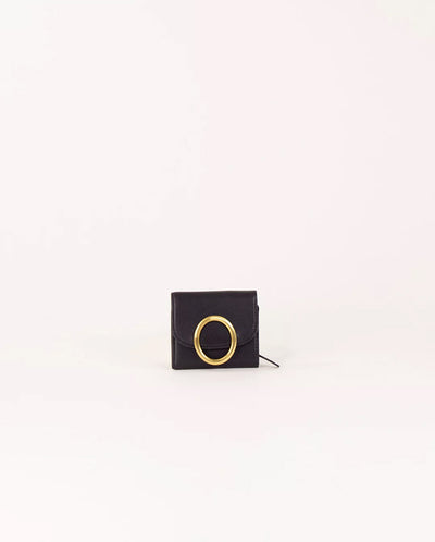 Theao Leather Purse BLACK