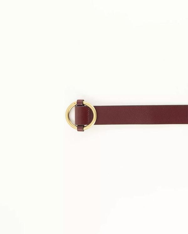 Tisao Leather Belt Burgundy