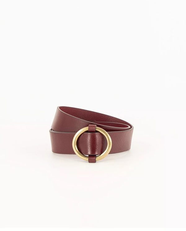 Tisao Leather Belt Burgundy