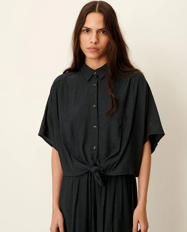 Orregia Blouse - Blue Patchwork