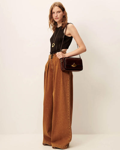 Diegui Wide Pleat Trouser - Toffee