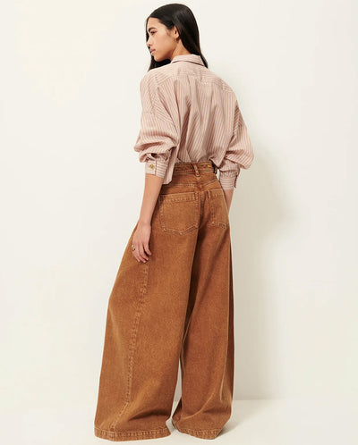 Diegui Wide Pleat Trouser - Toffee