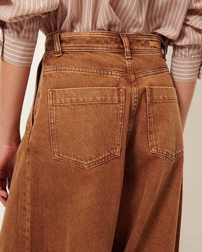 Diegui Wide Pleat Trouser - Toffee