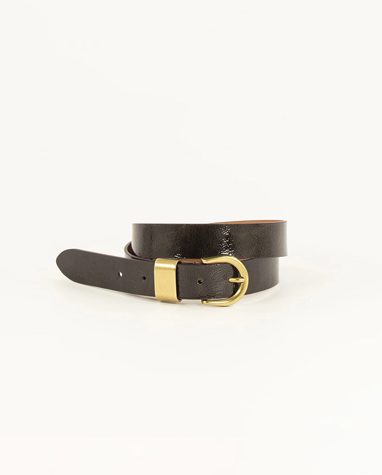Miloa Leather Belt Forest Green