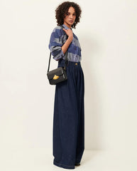 Orregia Blouse - Blue Patchwork