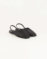 Vana Braided Slingback Black