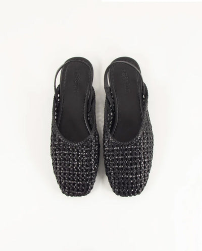 Vana Braided Slingback Black