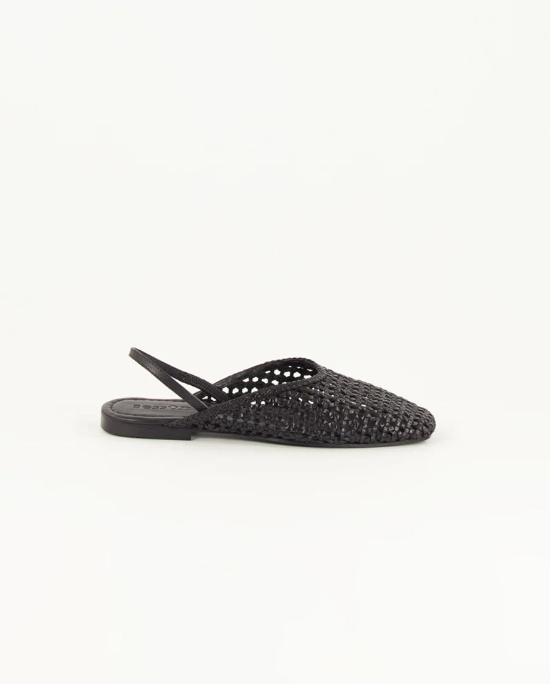 Vana Braided Slingback Black
