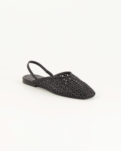 Vana Braided Slingback Black