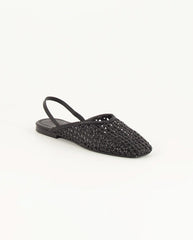 Vana Braided Slingback Black