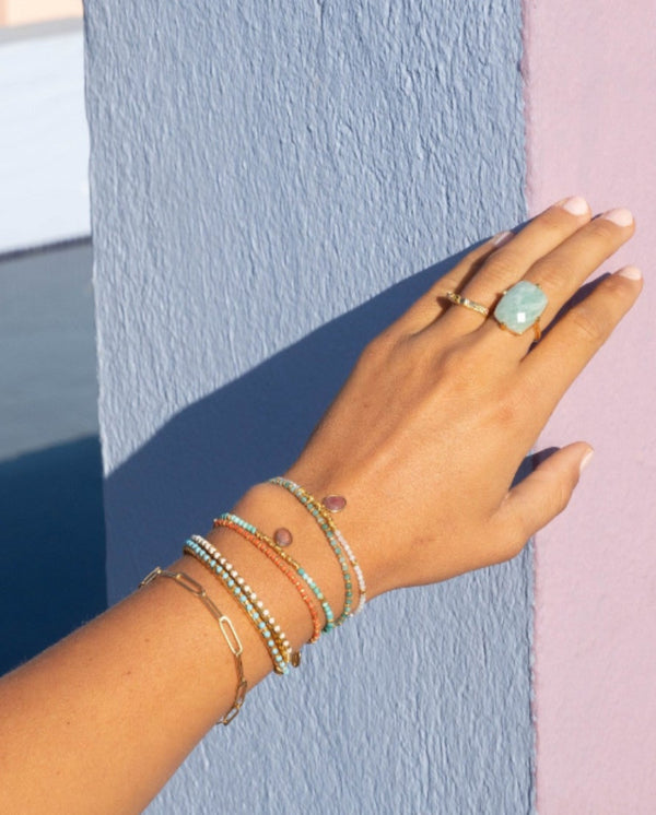 Amazonite Rectangle Ring