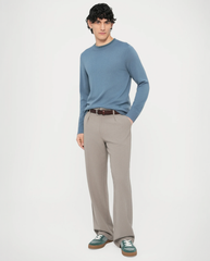 CREW NECK SWEATER - Grey/Blue