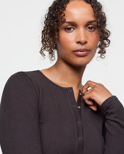 Seamless Waffle Cardi - Black