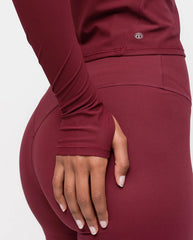Active Mesh L/S Tee - Wine