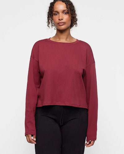 Reset Cropped Tee - Cranberry