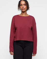 Reset Cropped Tee - Cranberry