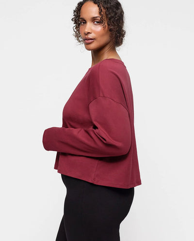 Reset Cropped Tee - Cranberry