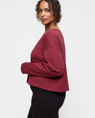 Reset Cropped Tee - Cranberry