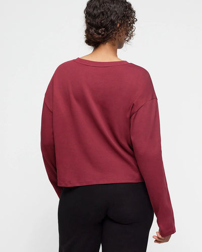 Reset Cropped Tee - Cranberry