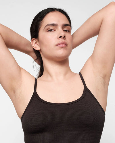 Seamless Waffle Cami - Black