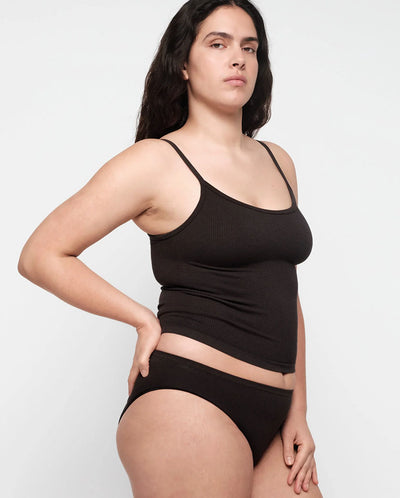 Seamless Waffle Cami - Black