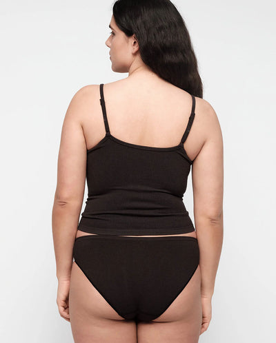 Seamless Waffle Cami - Black