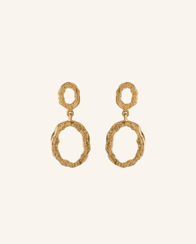 Large Hellir Hoops GOLD