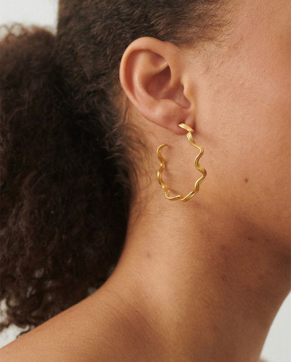 Large Hellir Hoops GOLD