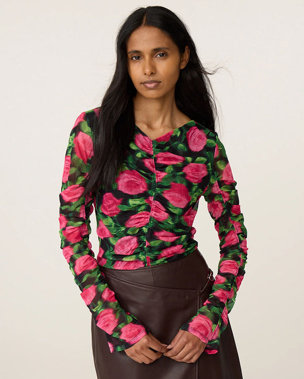 Karlis Top - Fuchsia/Black