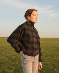 Balma Check jacket - Green Navy Check