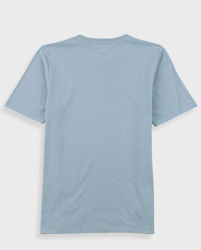 CONTRAST SLEEVE T-SHIRT - BLUE OXIDE
