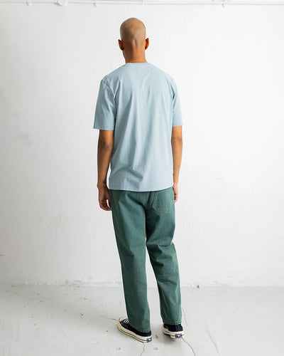 CONTRAST SLEEVE T-SHIRT - BLUE OXIDE