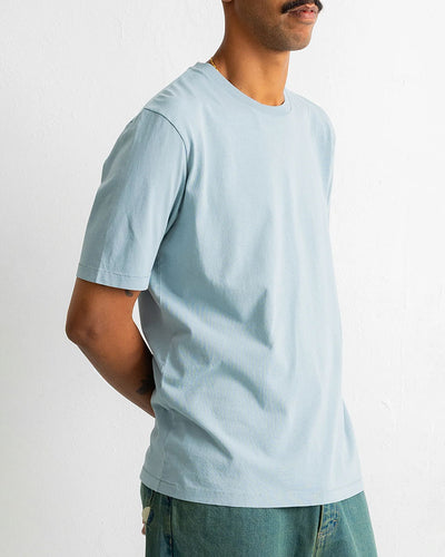 CONTRAST SLEEVE T-SHIRT - BLUE OXIDE