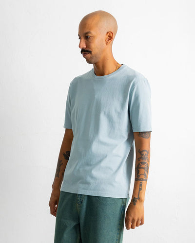 CONTRAST SLEEVE T-SHIRT - BLUE OXIDE