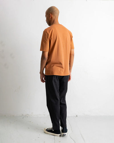 CONTRAST SLEEVE T-SHIRT - CLAY