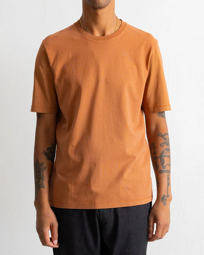 CONTRAST SLEEVE T-SHIRT - CLAY