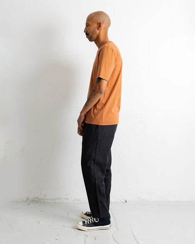 CONTRAST SLEEVE T-SHIRT - CLAY