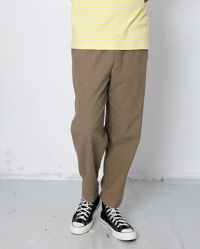 DRAWCORD ASSEMBLY PANT - Khaki Linen