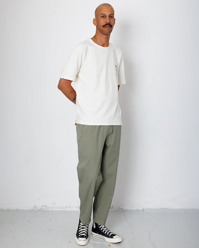DRAWCORD ASSEMBLY PANT - LIGHT SAGE MINI STRIPE