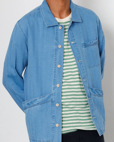 MEYER SHIRT JACKET - HERRINGBONE DENIM