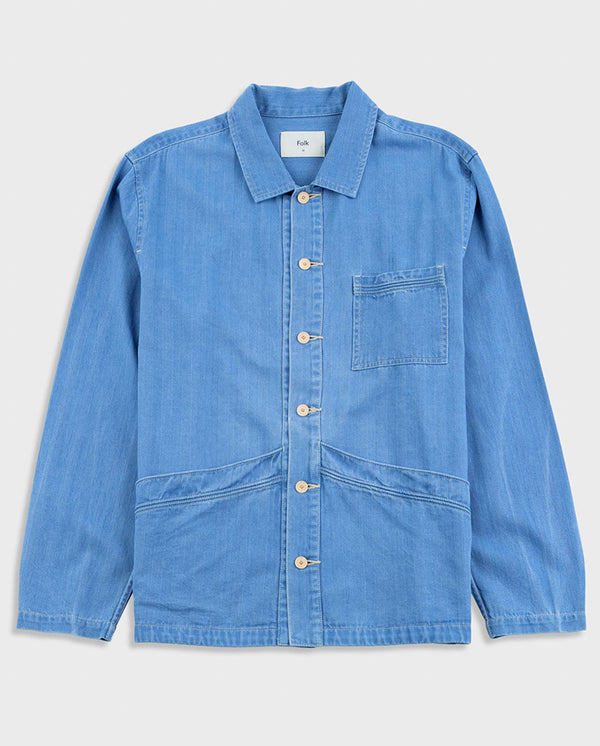 MEYER SHIRT JACKET - HERRINGBONE DENIM