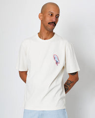 RELAXED T-SHIRT - ECRU PARROT PRINT