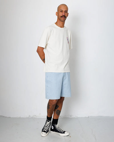 RELAXED T-SHIRT - ECRU PARROT PRINT