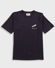 SLUB EMBROIDERY T-SHIRT - BLACK COMET