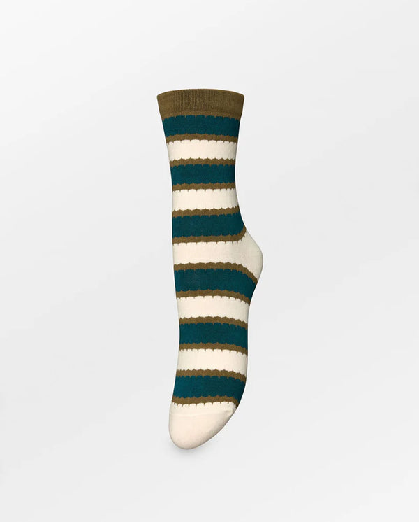 Scallopia Cotta Sock - Mediteal Green